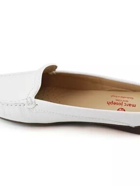 Marc Joseph White Leather Slip-On Driving Loafer